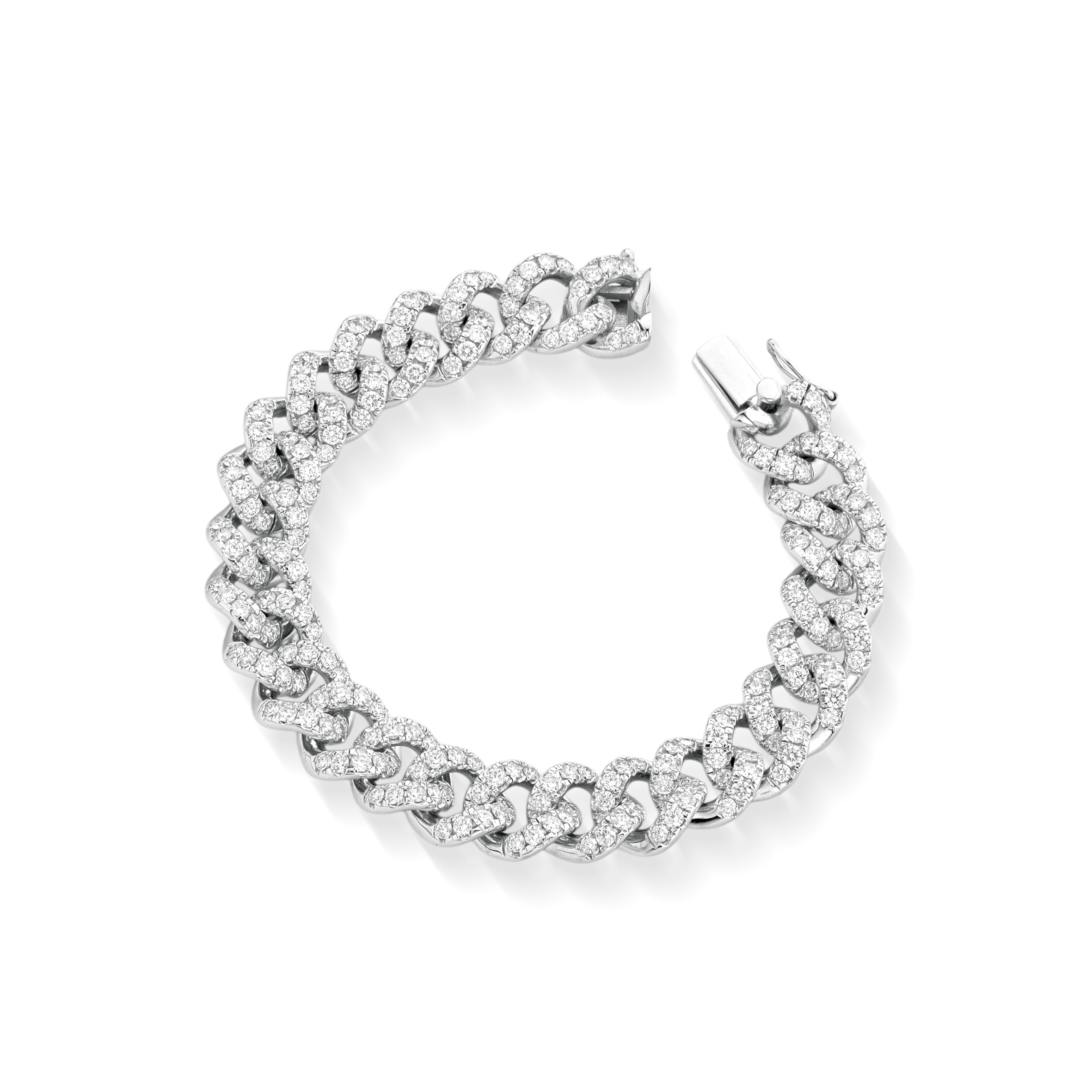 GROUMETTE DIAMOND BIG — Oro Bianco — Bracciali