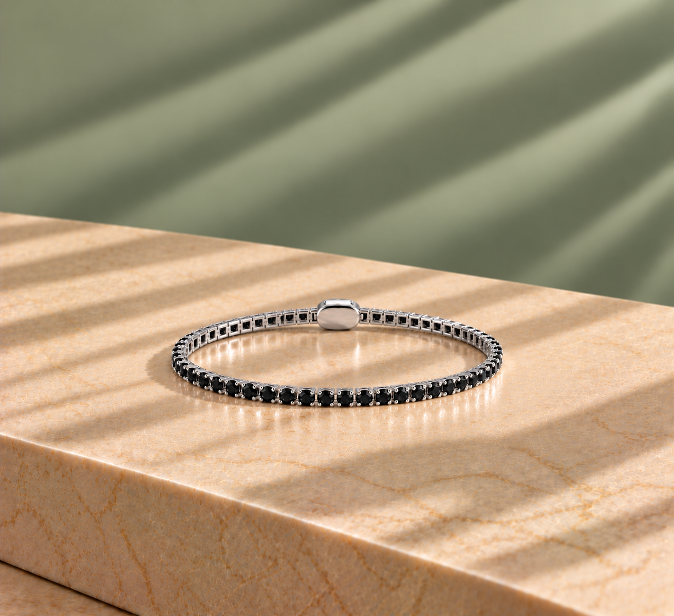 AMIRA TENNIS NOIRE — Argento — Bracciali