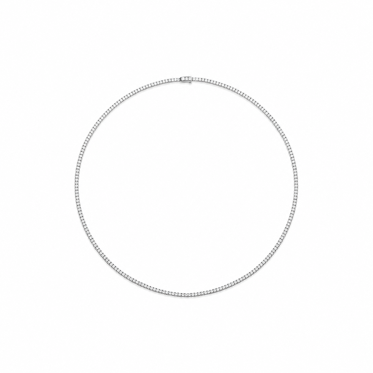 COLLANA TENNIS — Oro Bianco — Collane