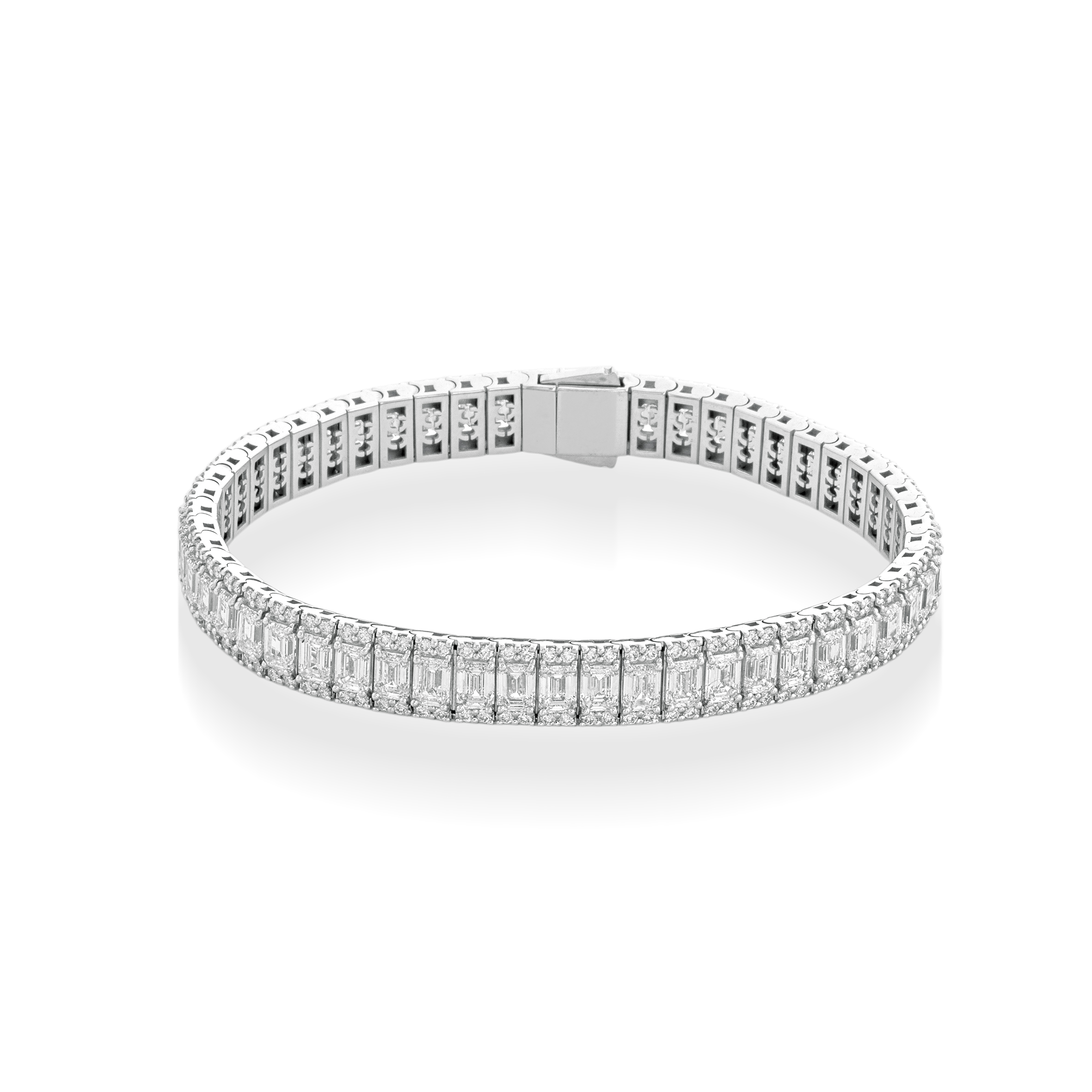 NOBILE CUT EMERALD  — Oro Bianco — Bracciali
