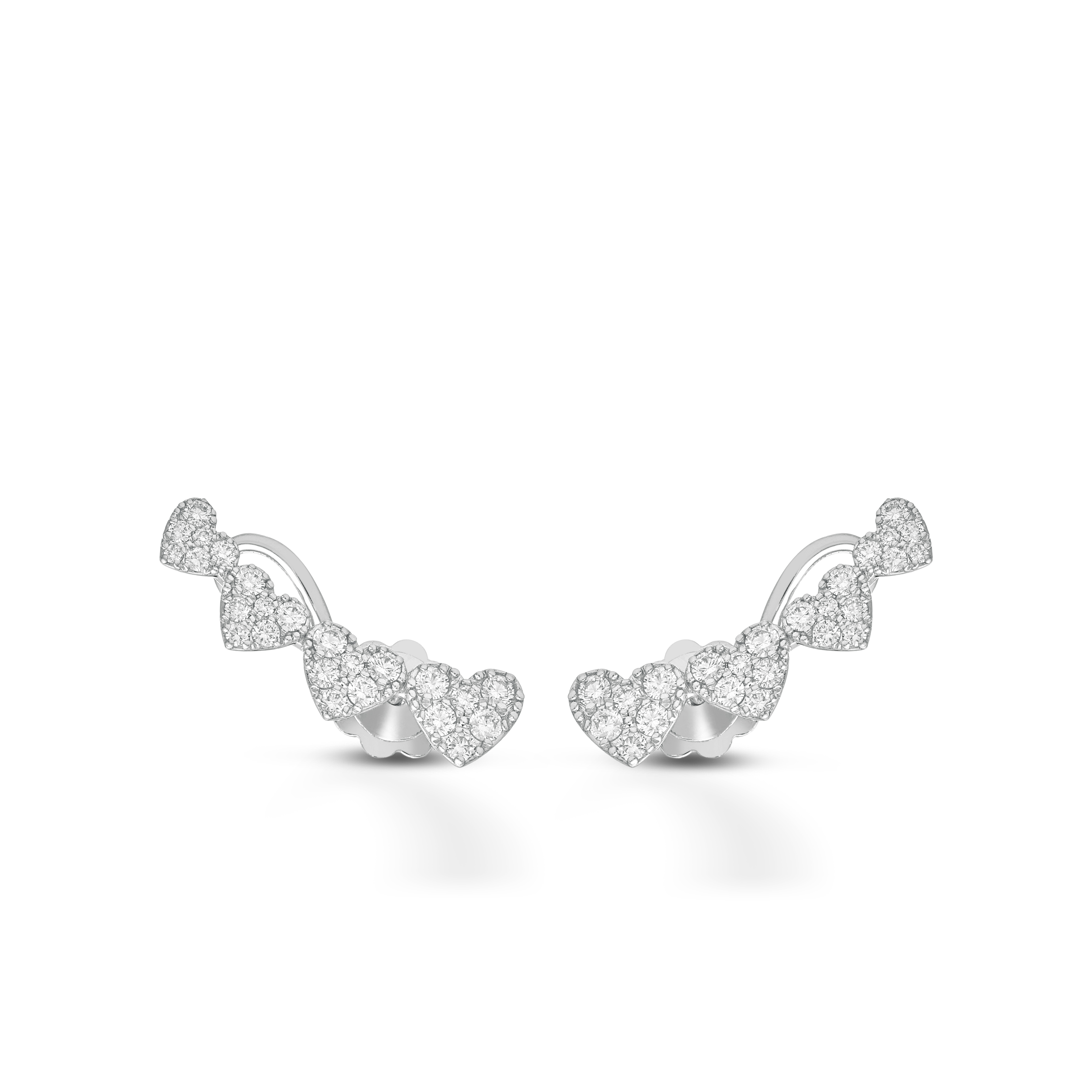 HEART LINE — Oro Bianco — Orecchini