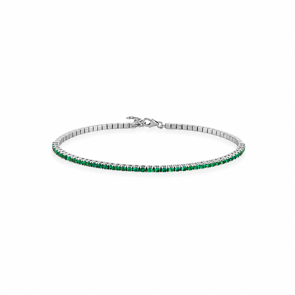 BANGLE EMERALD — Oro Bianco — Bracciali