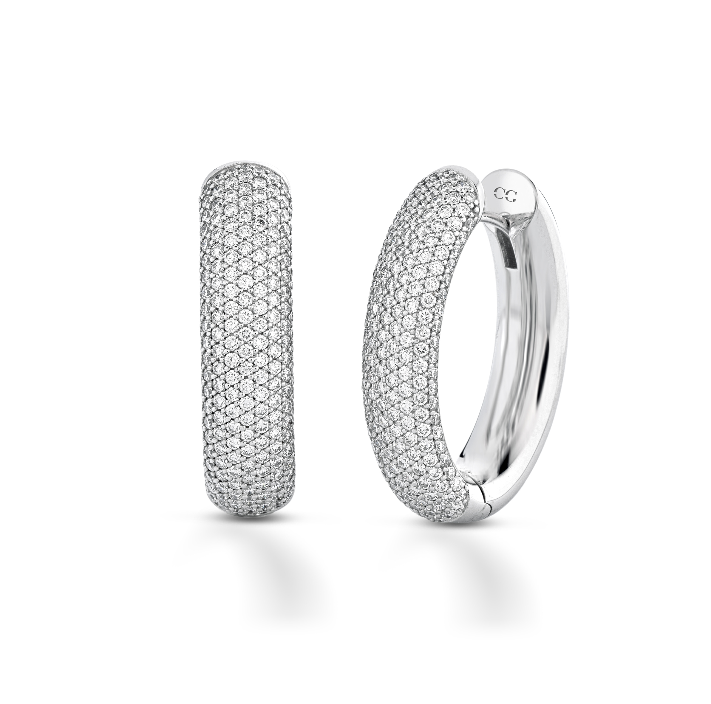 ORBIS PAVE' — Oro Bianco — Orecchini