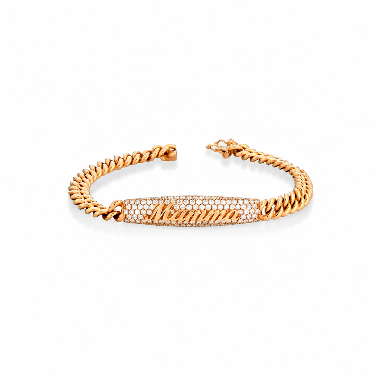 GROUMETTE PAVE' MAMMA — Oro Rosa — Bracciali