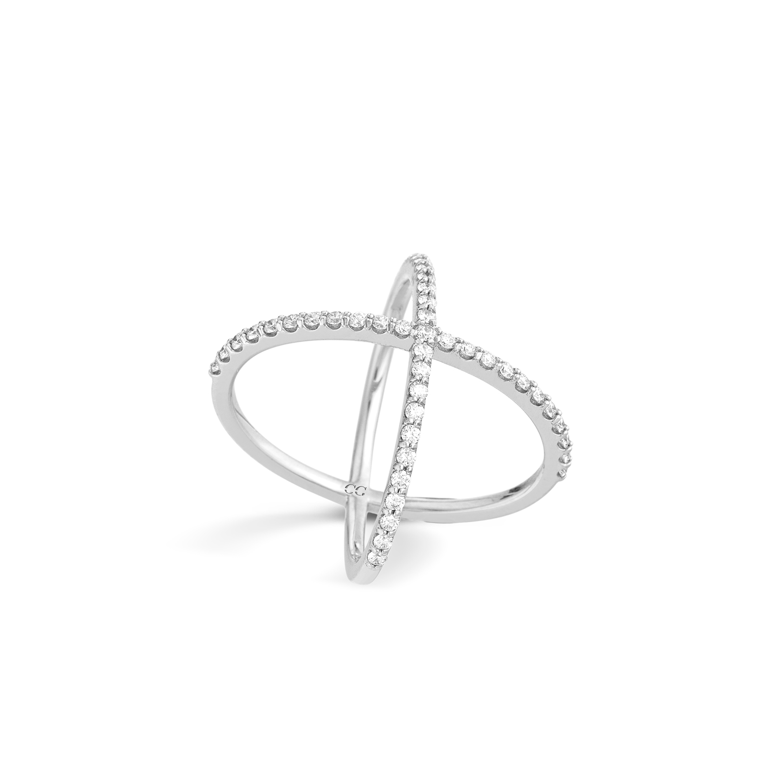 Anello Crossover Pavé