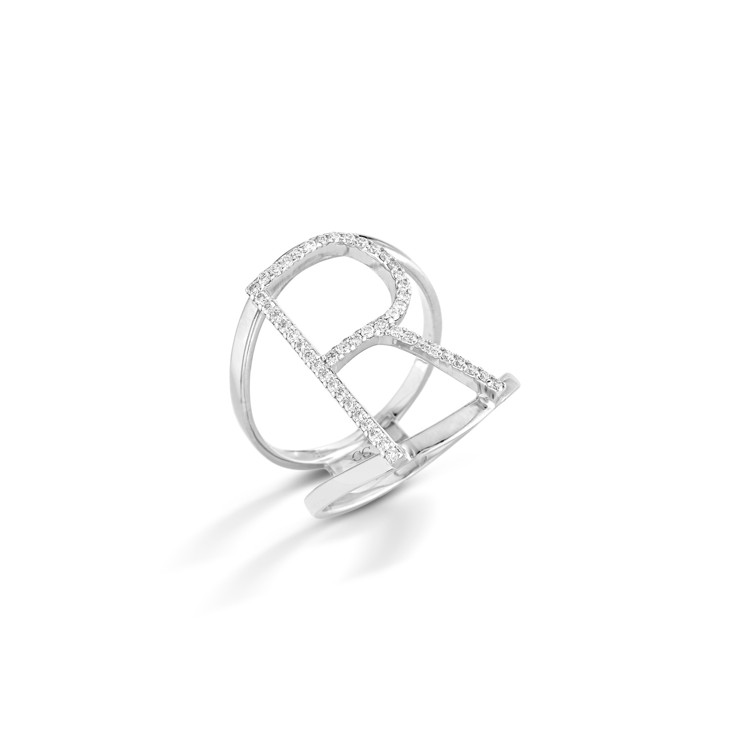 Anello Geometrico Pavé